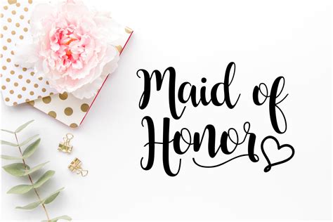 Maid Of Honor Svg Wedding Svg Diy Wedding Cut Files Svgs