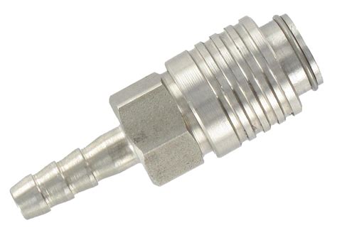 Mini Coupling With 5 Mm Barb Connector In Stainless Steel 316L T6 Senga