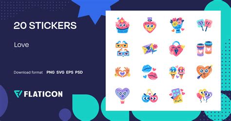 Pack of free Love stickers (SVG, PNG) | Flaticon