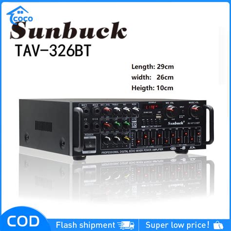 Sunbuck V W Bt Home Stereo Audio Amplifier Bluetooth Ch Eq