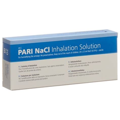 Pari NaCl раствор для ингаляций 20 ампул 2.5мл