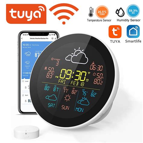 Tuya WiFi Weather Clock 3 Day Weather Forecast Weather Station Wireless