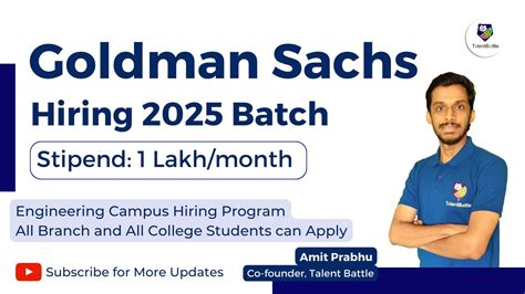 Goldman Sachs Hiring Batch Detailed Registration Process