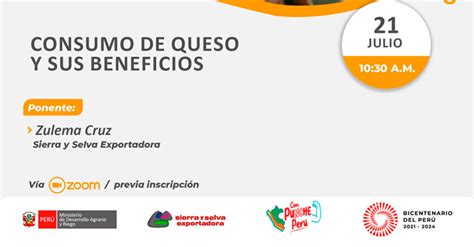 Seminario Online Consumo De Queso Y Sus Beneficios Del Midagri