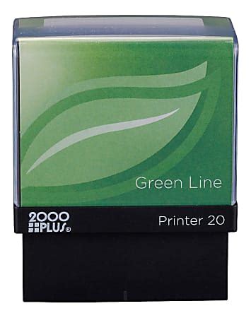 Custom Plus Green Line Self Inking Stamp P Gl Percent Recycled