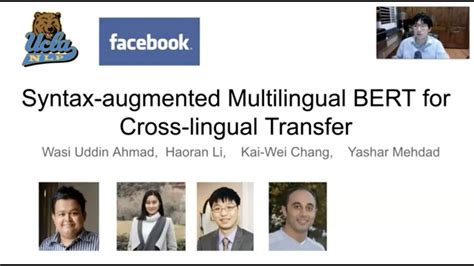 Syntax Augmented Multilingual Bert For Cross Lingual Transfer Youtube