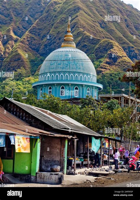 Mosque In The Bayan District Northern Lombok Lombok Island Indonesia