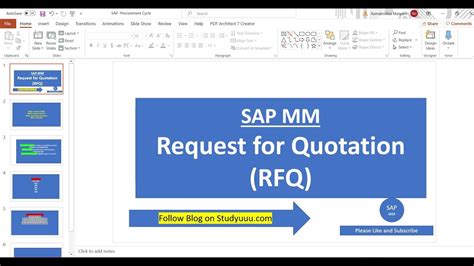 Sap Mm Rfqrequest For Quotation Process Explanation For Vendor