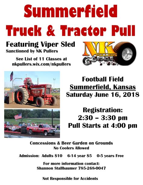 Tractor Pull Poster Sunflower State Radio Network