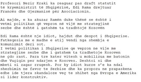 Sovran on Twitter Kraki shpërthen ndaj Ramës e quan hajdut Ka