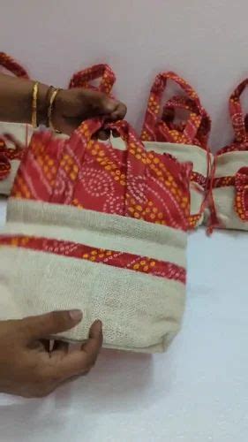 Red Printed Jute Thamboolam Potli Bags Capacity 9x11 At Rs 100 Piece