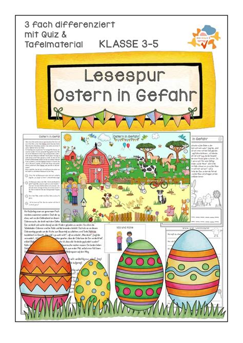 Lesespur Ostern In Gefahr 3 Fach Differenziert Unterrichtsmaterial