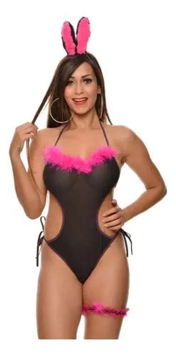 Body Coelhinha Da Páscoa Lingerie Sexy Orelhinha Premium MercadoLivre