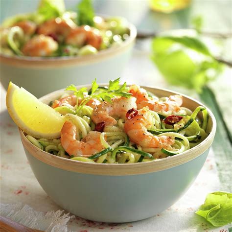 Espaguetis De Calabac N Salteados Con Gambas