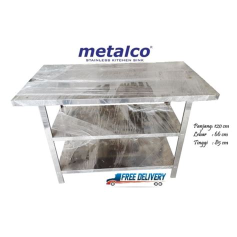 Jual MEJA PREPARATION MEJA STAINLESS STEEL SERBAGUNA METALCO MWT3