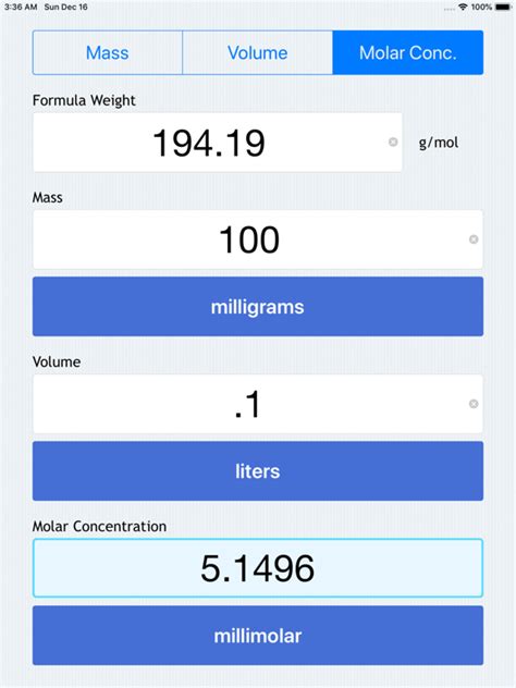 Molarity Calculator | App Price Drops