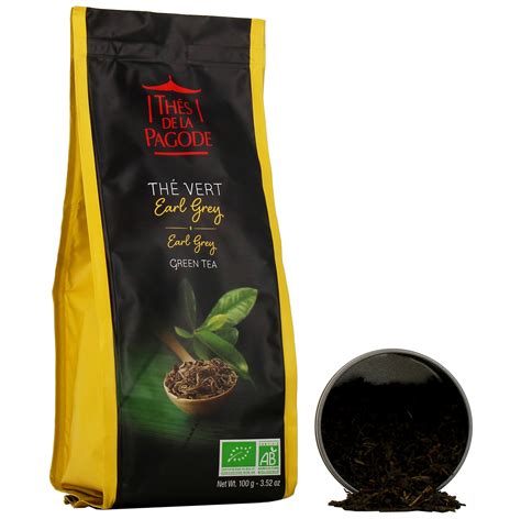 Thés de la Pagode Thé Vert Earl Grey Bio