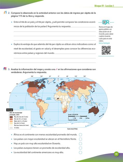 Geografía Cuaderno De Actividades Sexto Grado Página 43 De 66 Libros De Texto Online