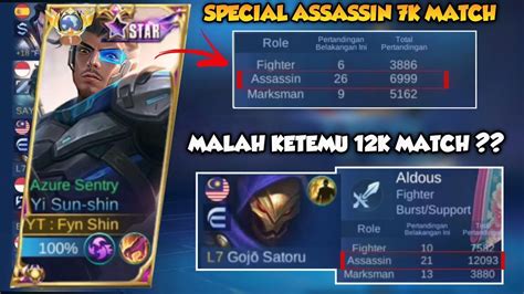 Solo Ranked Spesial K Match Assassin Make Yi Sun Shin Malah Ketemu K