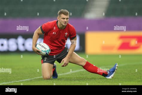 Wales' Dan Biggar during the kicking session at Oita Stadium Stock ...