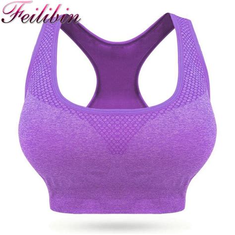 Buy Feilibin Absorb Sweat Quick Dry Sports Bra Stretch Tank Top Women