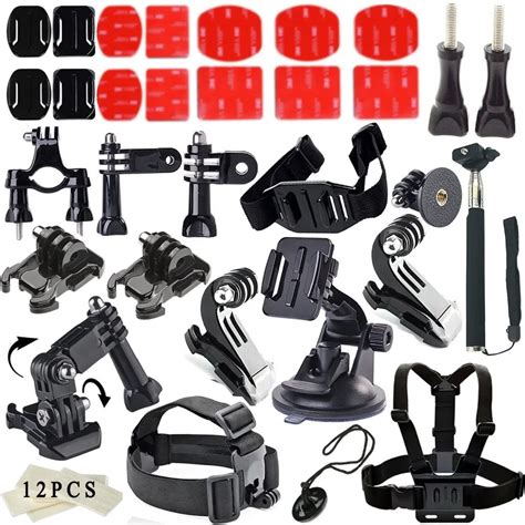 For GoPro Accessories Bundle Kit For Gopro Hero 4 Gopro 3+ 3 2 1 Bike ...