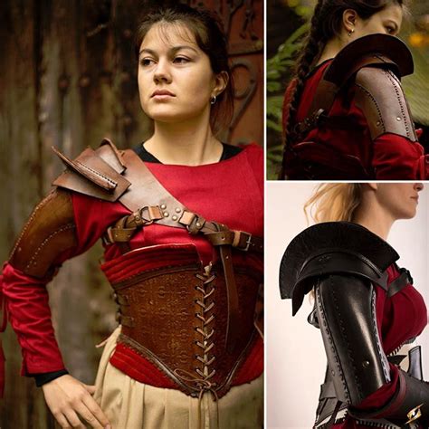 Larp Leather Shoulder Armour