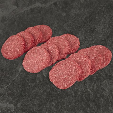 All Natural 80 Lean20 Fat Ground Beef Chuck Patties 12 Count 4 L