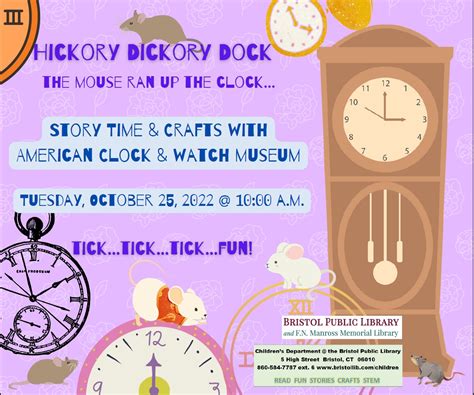 Hickory Dickory Dock...Story Time! - Bristol Public Library