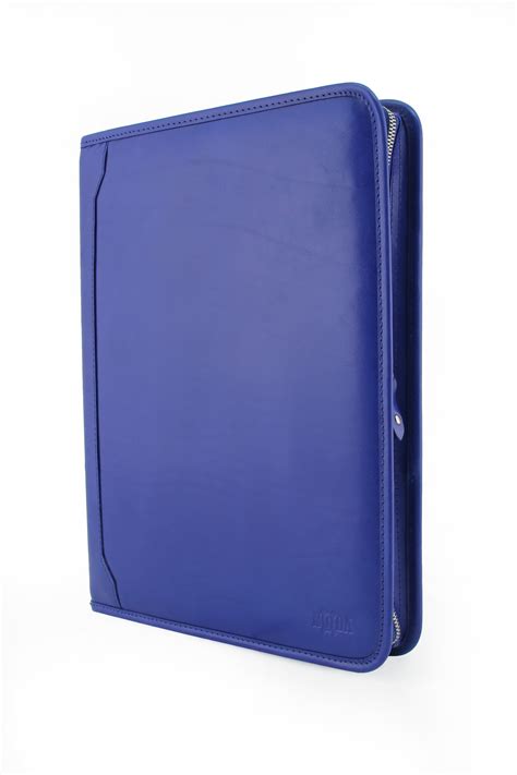 Leather Personalized Portfolio 4 Ring Binder Leather Pad Folio