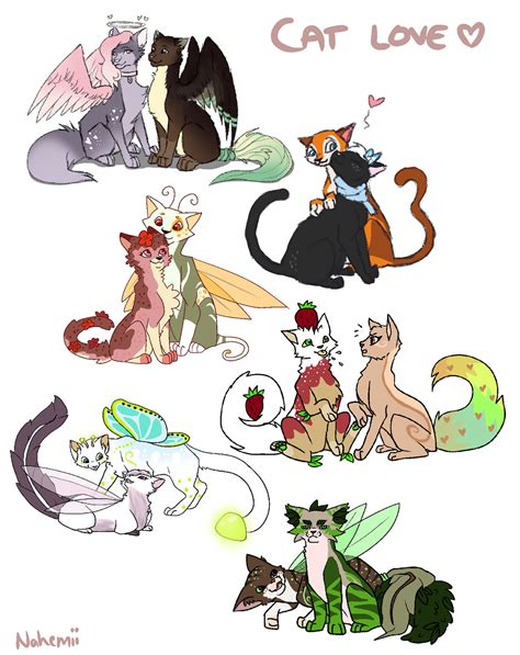 Cat Couple drawings :D by Nahemii on DeviantArt