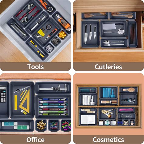 Buy 8-Pack Tool Box Organizer, Durable Tool Drawer Organizer, Workbench ...