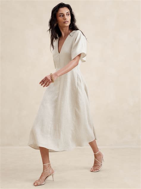 Banana Republic Maya Linen Midi Dress Mall Of America