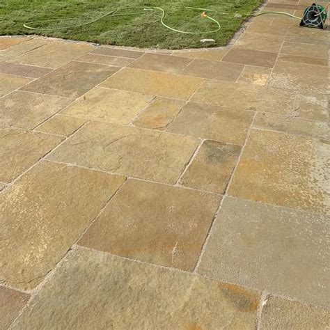 Tandur Yellow Antique Limestone Patio Paving Slabs Tumbled | Stone ...