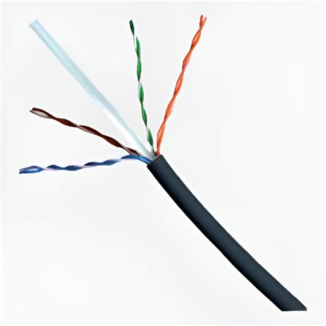 Cable Utp Cat Unifilar Cu M Negro Exterior Con Gel Mayorista Pcs