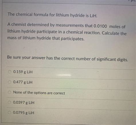 Solved Calculate The Volume In Milliliters Of A 1 6 M Sodium Chegg