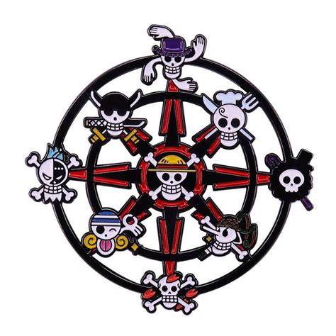 One Piece Skull Compass Enamel Pin Distinct Pins