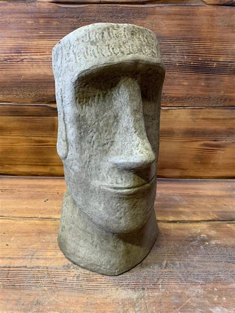 Stone Garden Large Easter Island Head Moai Tiki Concrete Ornament