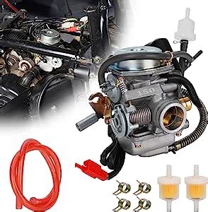 PD24J Carburetor 24mm Carb With Drain Line For 4 Stroke GY6 125cc 150cc