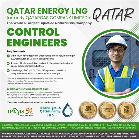 Industrial - 🚨 QATAR ENERGY LNG (formerly QATARGAS) is HIRING CONTROL