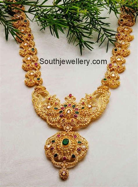 Uncut Diamond Mango Haram ~ Latest Jewellery Designs Gold Necklace