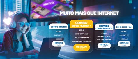 Multnet Combo Internet Viçosa Mb Tv Deezer Hbo Max Netflix Roteador