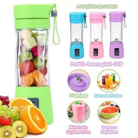 Mini Liquidificador Port Til Shake Suco Juice Cup Cabo Usb Mercadolivre