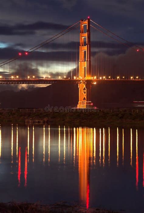 Golden Gate Bridge At Dusk Stock Image Image Of Hazy 1493599