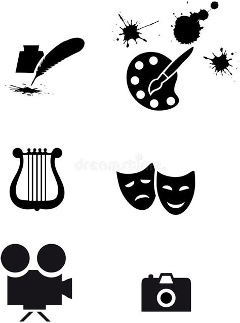 Art symbols stock vector. Illustration of drama, copy - 16049744