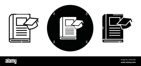 Thesis Icon Black Line Art Vector In Black And White Outline Set