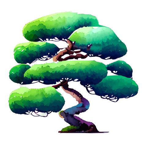 Bonsai Tree Watercolor Graphic Creative Fabrica