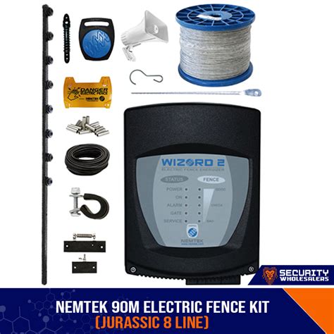 Nemtek 90m Electric Fence Kit Jurassic 8 Line Security Wholesalers