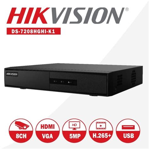 GRABADOR DE VIDEO DVR HIKVISION DS 7208HGHI K1 8CH TURBO HD 5MP 1080p