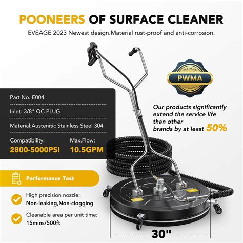 Eveage Inch Water Recovery Best Commercial Pressure Washer Surface